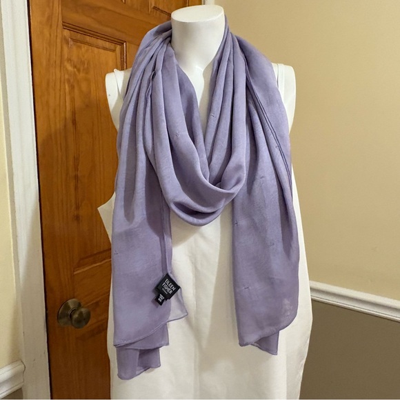 Eileen Fisher Lavender Lightweight Silk Scarf